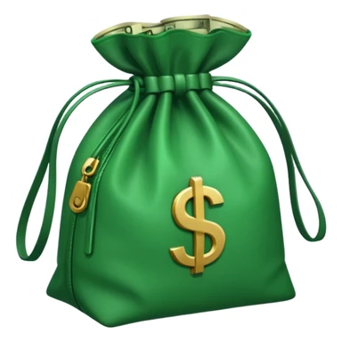 bag of cash green high contrast bright green sticker