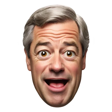 Nigel Farage side profile open mouth sticker