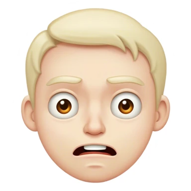 Cringing bored face sticker