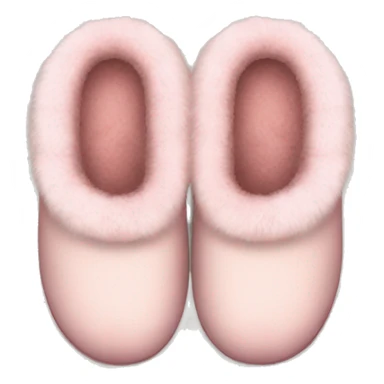 Light pink fur lined cozy slippers  sticker