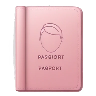 Light pink passport  sticker