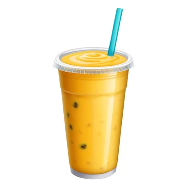 Passionfruit smoothie in to go cup sticker