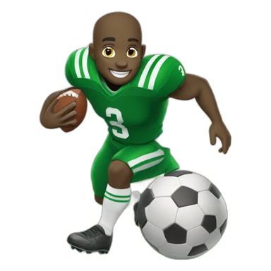 Tortue qui joue U football sticker