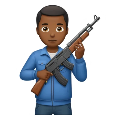 Black guy with Ak47 sticker