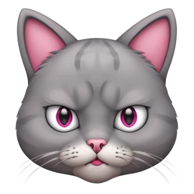 a  cute cat is sad and mad sticker