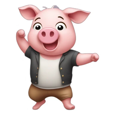 Cerdito bailando sticker