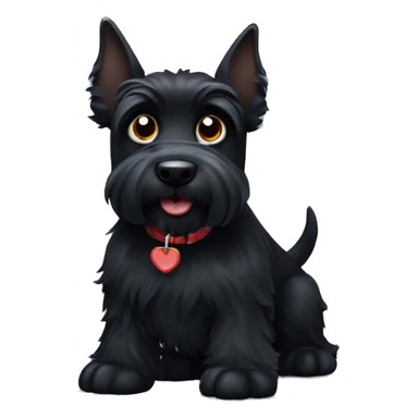 Black Scottie dog sticker