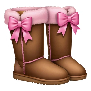 Uggs with a pink bow sticker