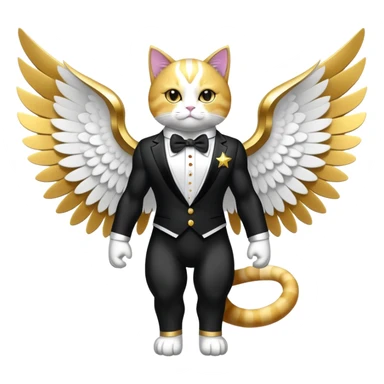 Super duper Transcendent celestial infinity cosmic galactic energy Mega neon unicorn dragon hydra hyper rare golden penguin Golden Divine god angel Omni Black and white Super muscular Buff sigma Gigachad cat full body tuxedo colored  sticker