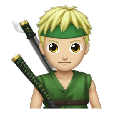 roronoa Zoro avec des sabres sticker
