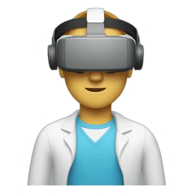 Un homme blanc qui joue à un jeux vr sticker