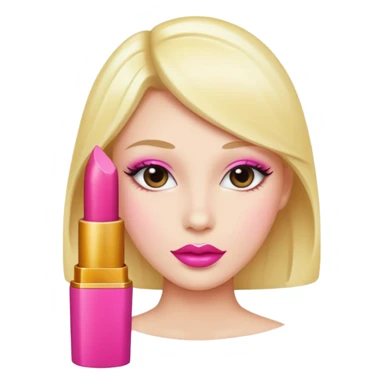 Pink lipstick sticker