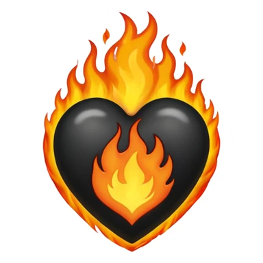 A black fire love hurt sticker