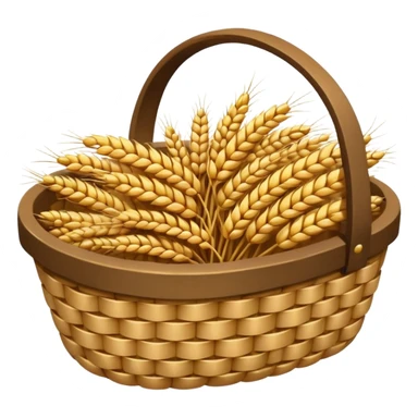 Wheat grain basket sticker
