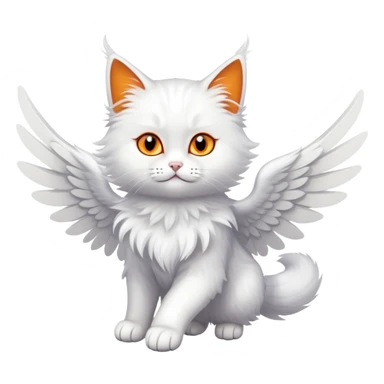 flying cat with wings sticker