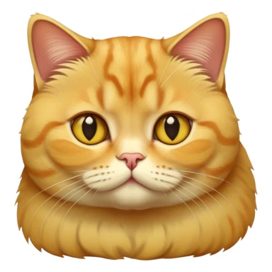 British shorthair cat with yellowish ginger fur sticker