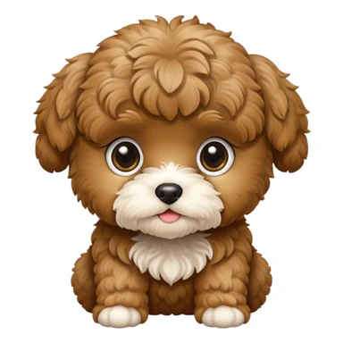 Golden dark brown maltipoo puppy sticker