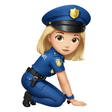 Une fille déguiser en policière Skinner se penche sticker