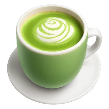 Matcha latte in mug sticker