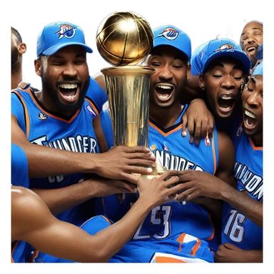Oklahoma city thunder winning the nba championship  sticker