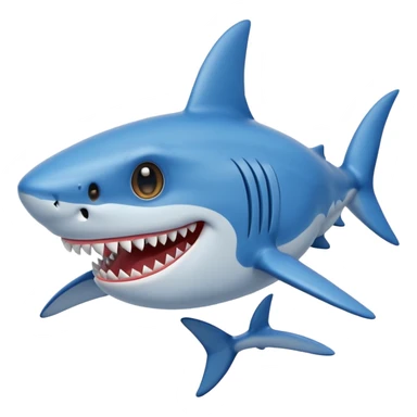 Shark with star eyes emoji sticker