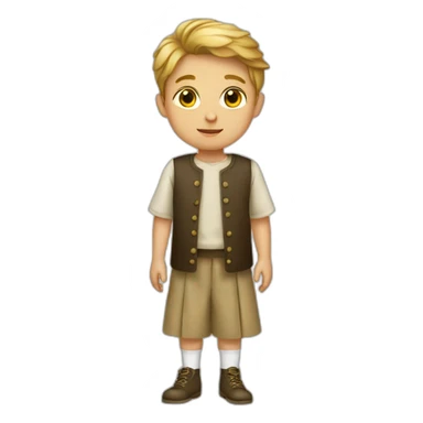 Boy wearing a frock sticker