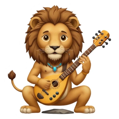 rock player lion sticker