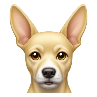 light yellow pointy ears dog sticker