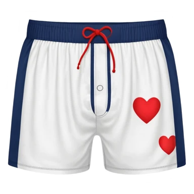 dungeon crawler carl's boxer shorts: white men's boxer shorts with red heart print sticker