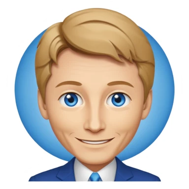 Bobby Caldwell with blue eyes sticker