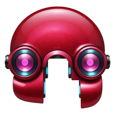 red glitter cyberpunk sticker