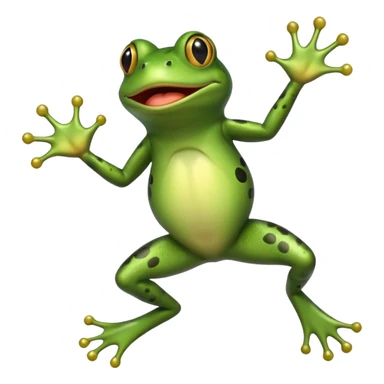 frog startled jumping backward sticker