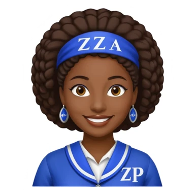 Zeta Phi Beta Sorority black women emoji. sticker
