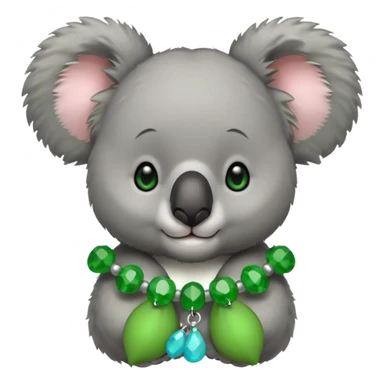 Koala with green earrings sticker