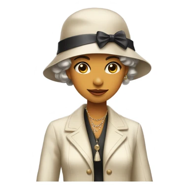 Girl in jacket and 1920s flapper hat sticker