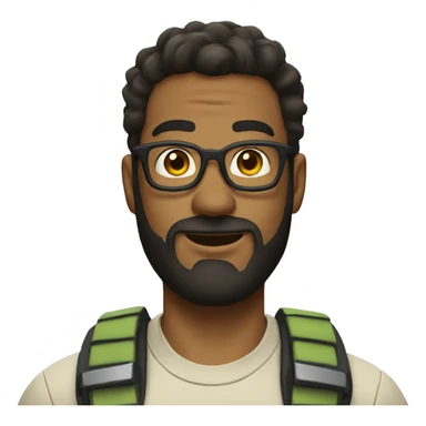 ghostbuster beard short hair sticker