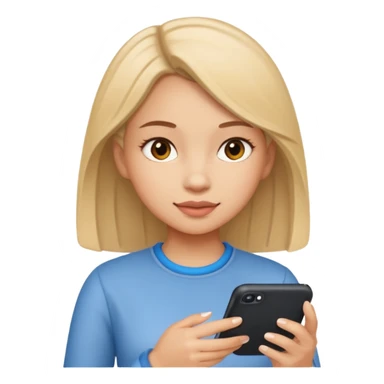 girl texting sticker