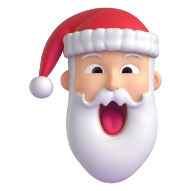screaming face wearing a Santa hat sticker
