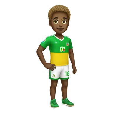 Un garçon habillé avec le maillot du comores  sticker