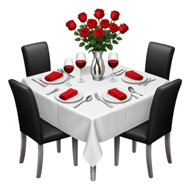 Fine dining restaurant table for two sticker