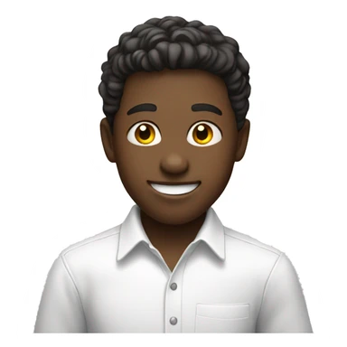 smiling boy in white shirt dancing sticker