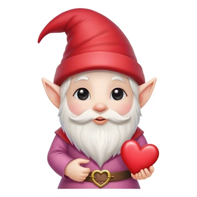 An adorable little Valentine’s Day style gnome with a heart sticker