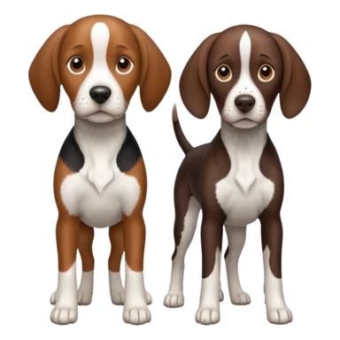 beagle and german shorthaired pointer sticker