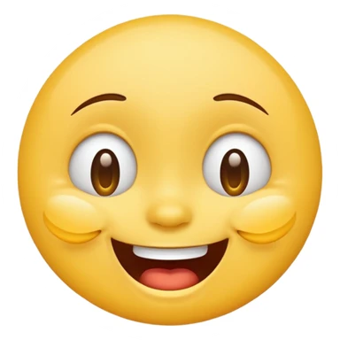 Emoji, yellow round laughing tilted head face with tears of fun sticker