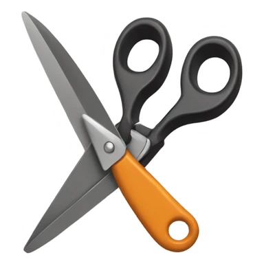 scissors cutting a magnet  sticker