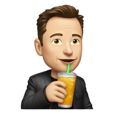 Elon musk drinking soda sticker