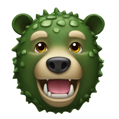 Bear and a crocodile mixed together  sticker