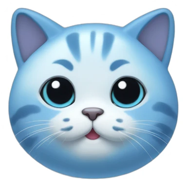 blue mochi cat sticker