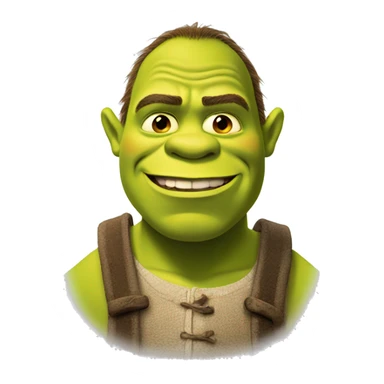 shrek from dreamworks. front view.  sticker
