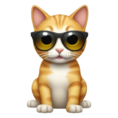 Cat with sunglas sticker